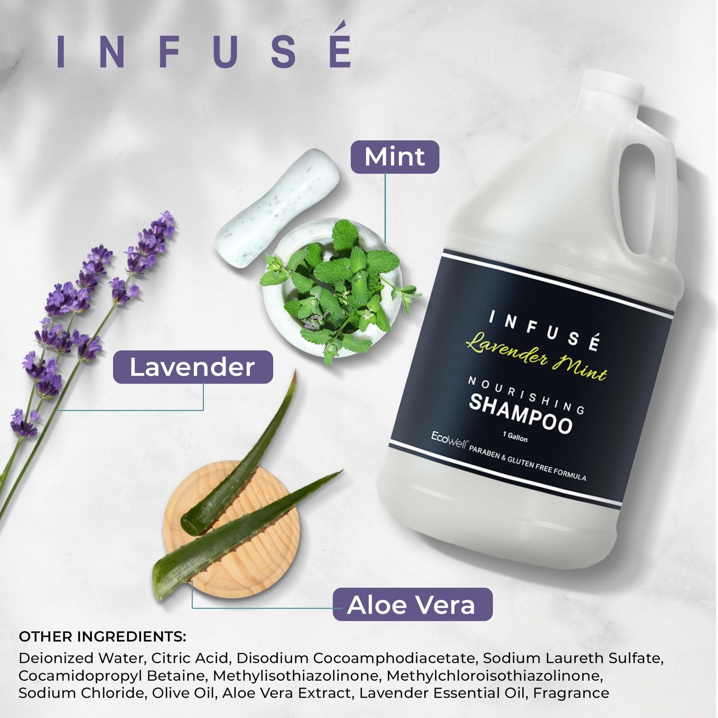 1-Shoppe All-in-Kit Infuse Lavender Mint Hotel | 1 Gallon Refill for Dispensers