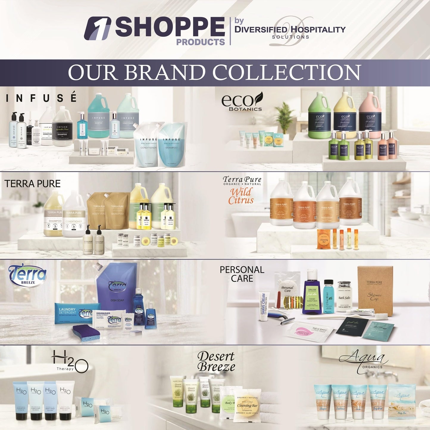 1-Shoppe Infuse Lavender Mint Spa Collection Amenities Set – 10.14 oz Pumps