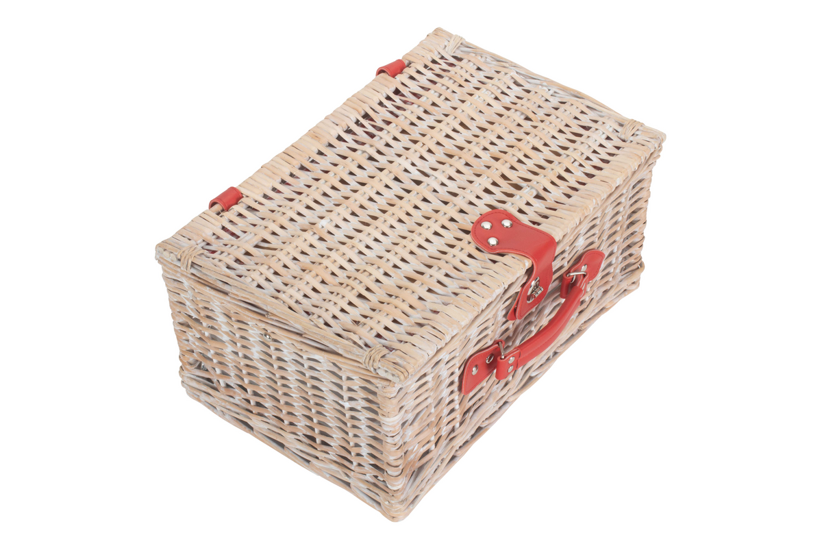 Red & White Gingham 2 Person Fitted Hamper