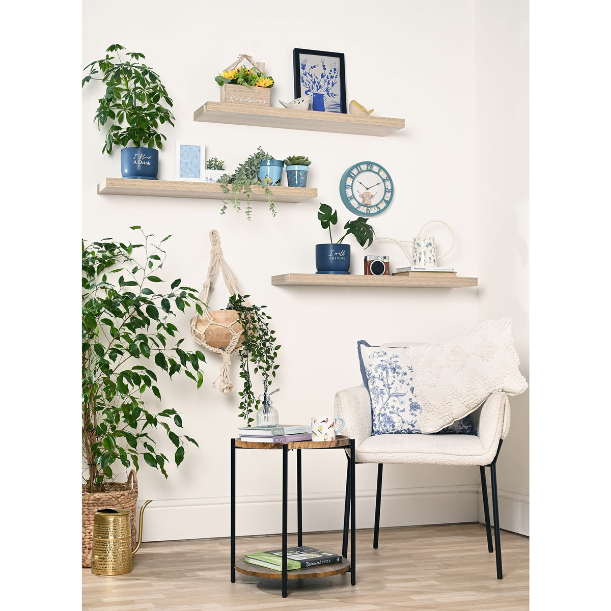 Country Living "Plant Seeds of Kindness" Wooden House Planter With Faux Flowers