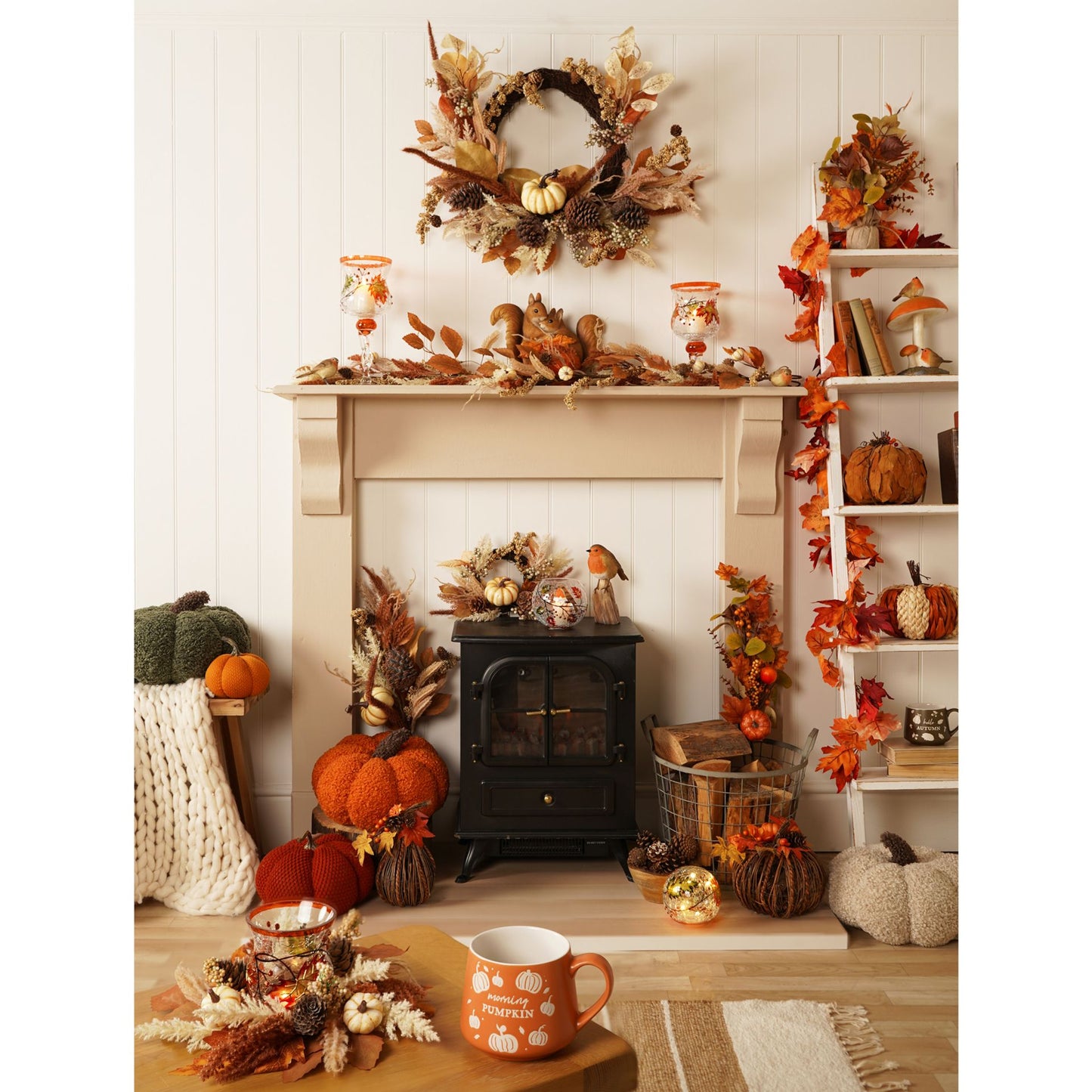 Country Living Autumn Leaf LED Light Up Orb