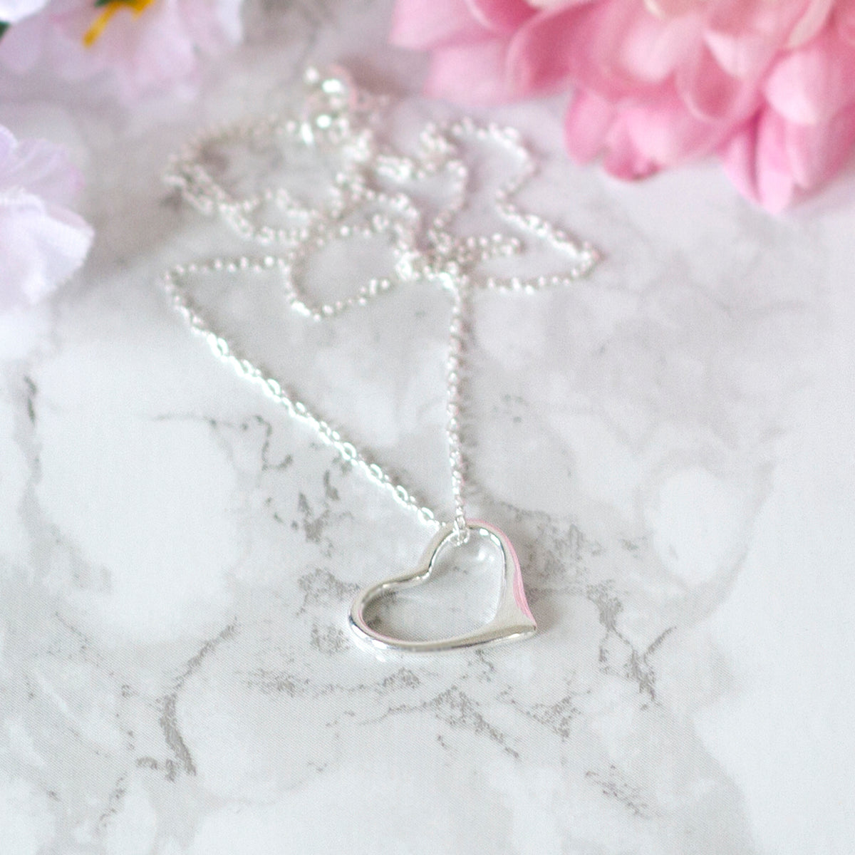 Happy Birthday Heart Pendant - Sterling Silver