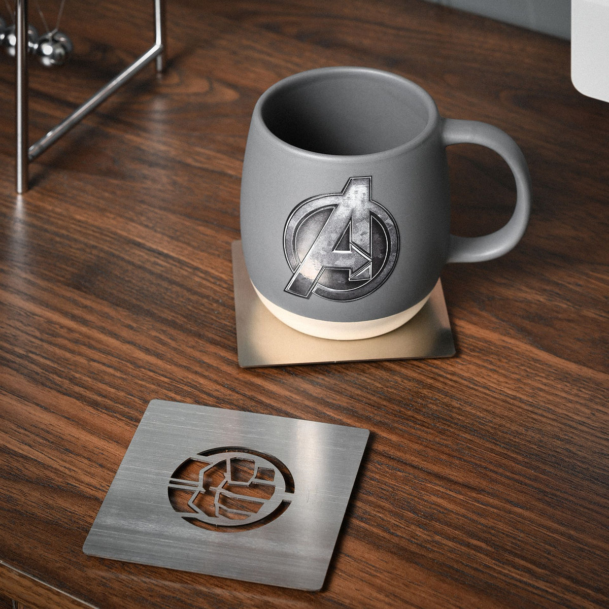 Marvel The Avengers Set Of 4 Silver Metal Coasters