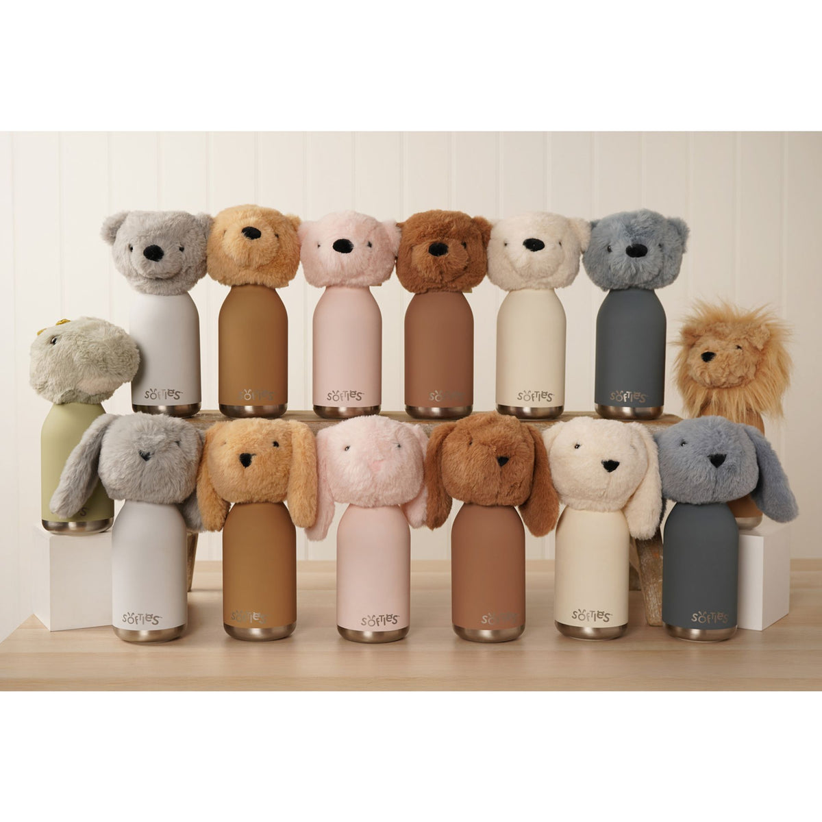 Katie The Plush Bunny Pink Stainless Steel Water Bottle 23cm / 450ml