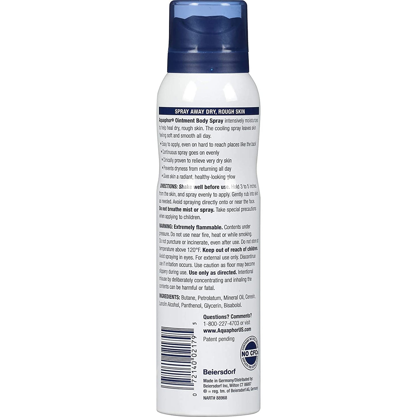 Aquaphor Ointment Body Spray — Moisturizes and Soothes Dry Skin (3.7 oz, 4-Pack)
