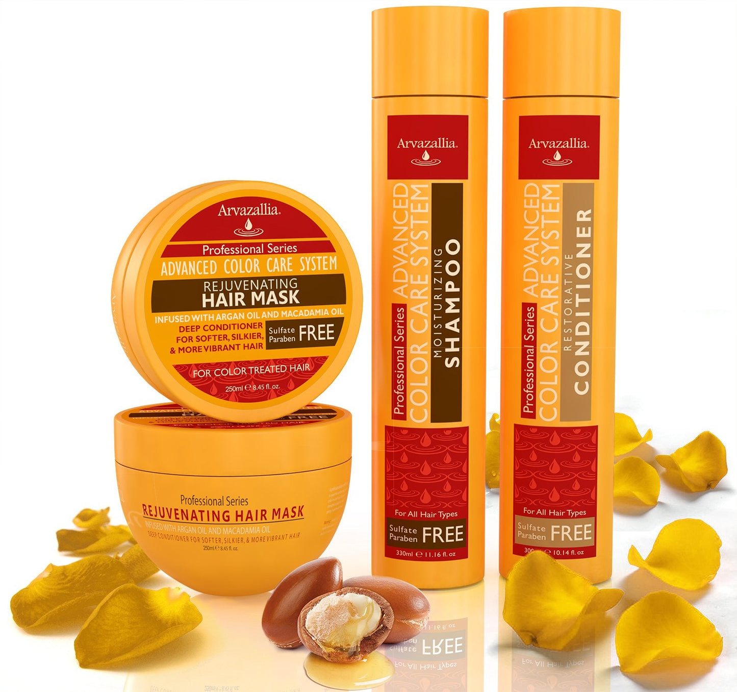 Arvazallia Advanced Color Care Shampoo & Conditioner Set with Argan & Macadamia Oils – Sulfate Free