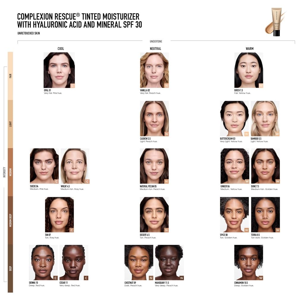 bareMinerals Complexion Rescue Tinted Moisturizer SPF 30 Ginger 06 | 3-in-1 Hydrating Skin Tint