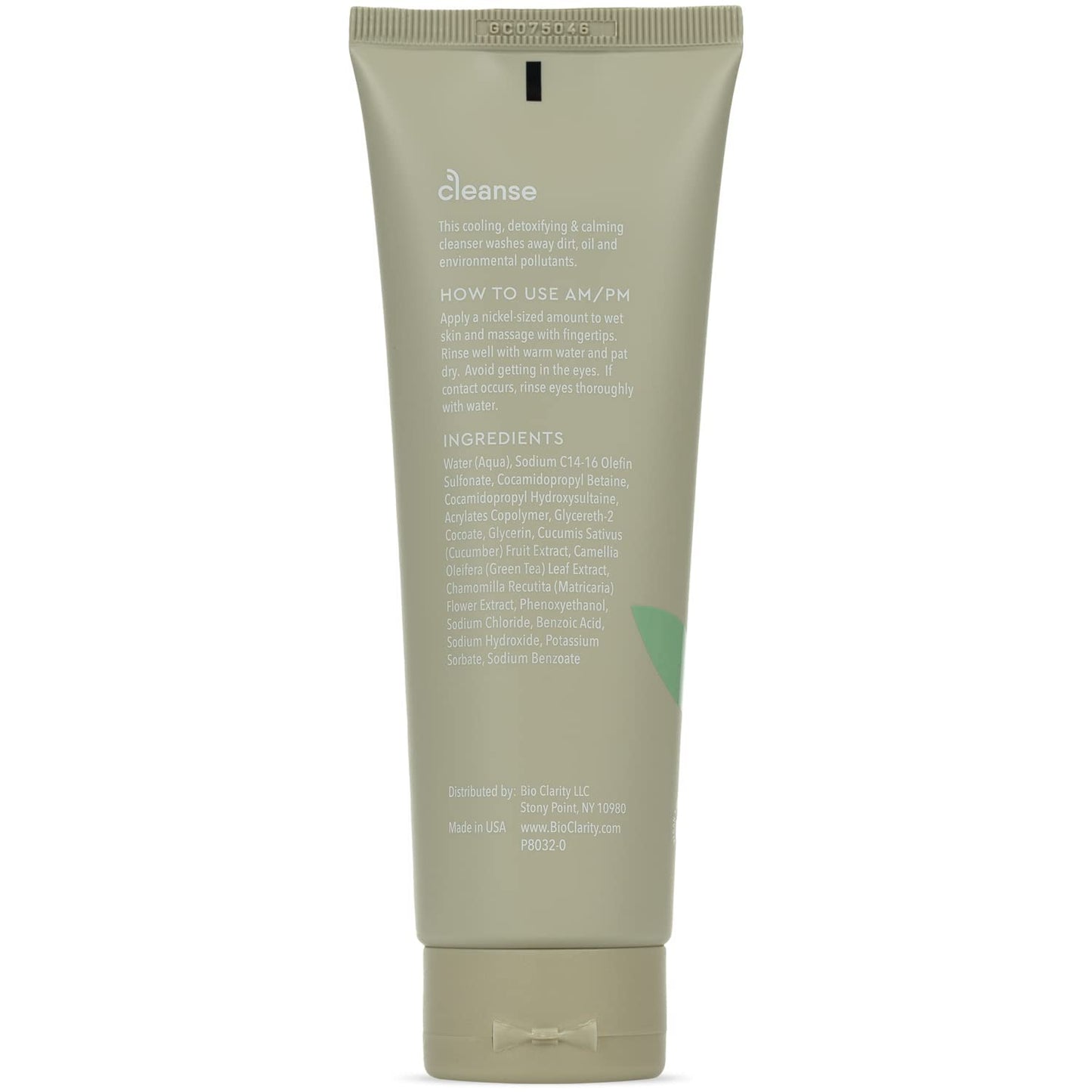 BioClarity Face Cleanser – 100% Vegan, Gentle Wash with Cucumber, Green Tea & Chamomile (4 Oz, Pack of 3)