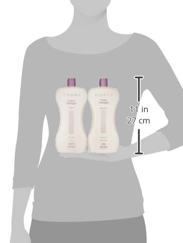 BioSilk Color Therapy Shampoo & Conditioner Duo — Color Protection, Silk Protein & Moisture, 34 Oz (Pack of 2)