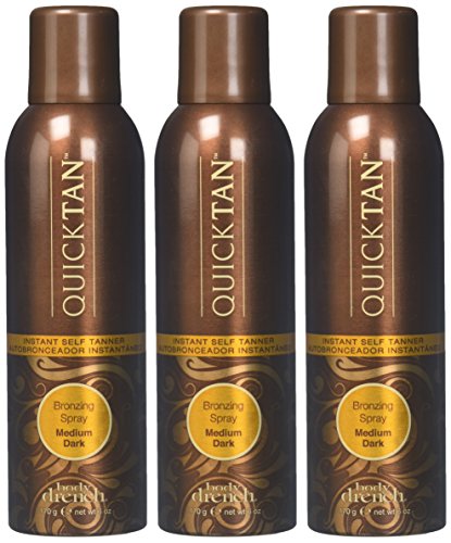 Body Drench QuickTan Instant Self Tanner Spray – Medium/Dark Bronze, 6 fl oz (Pack of 3)