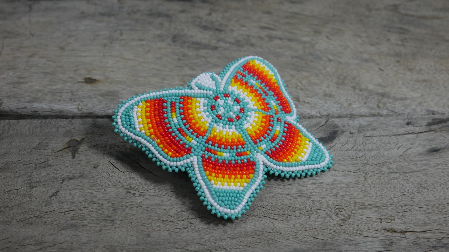 buybeaded Beaded Hair Clips Native American Style Handmade – Butterfly Turquoise