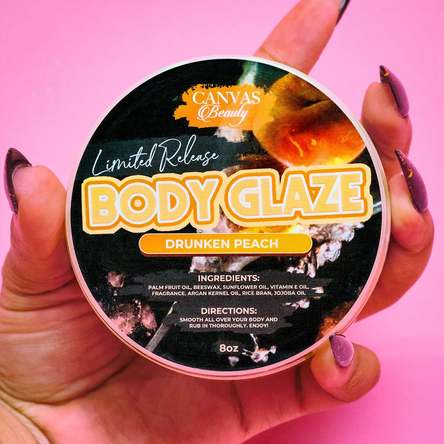 Canvas Beauty Body Glaze Drunken Peach – Non-Greasy Moisturizing Body Butter