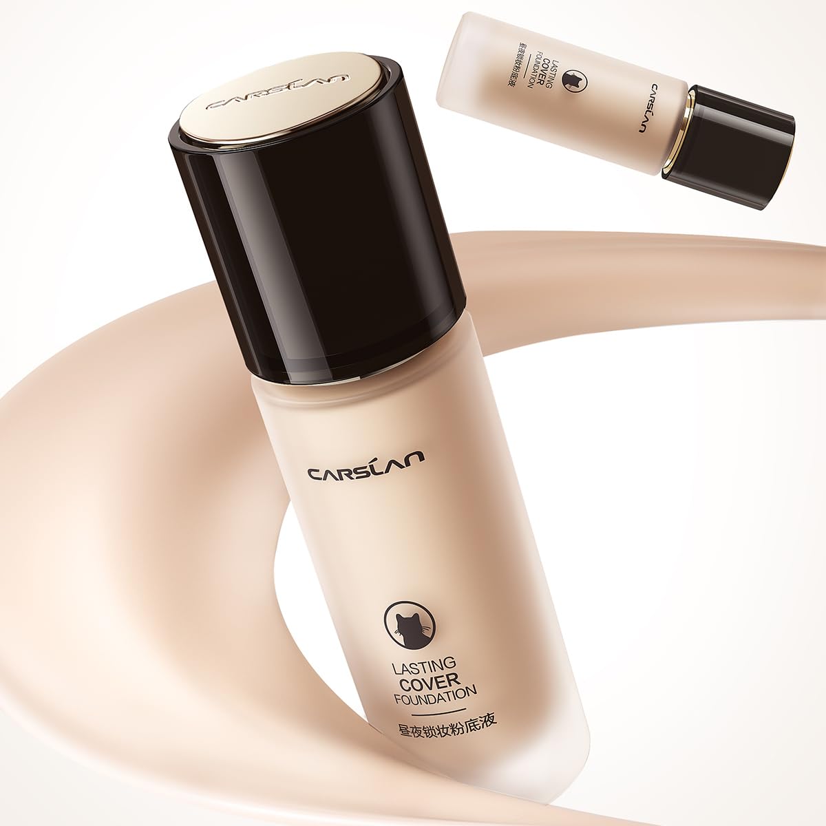 CARSLAN Lasting Cover Foundation M02 – 24H Full Coverage Matte, Oil-Free, Waterproof