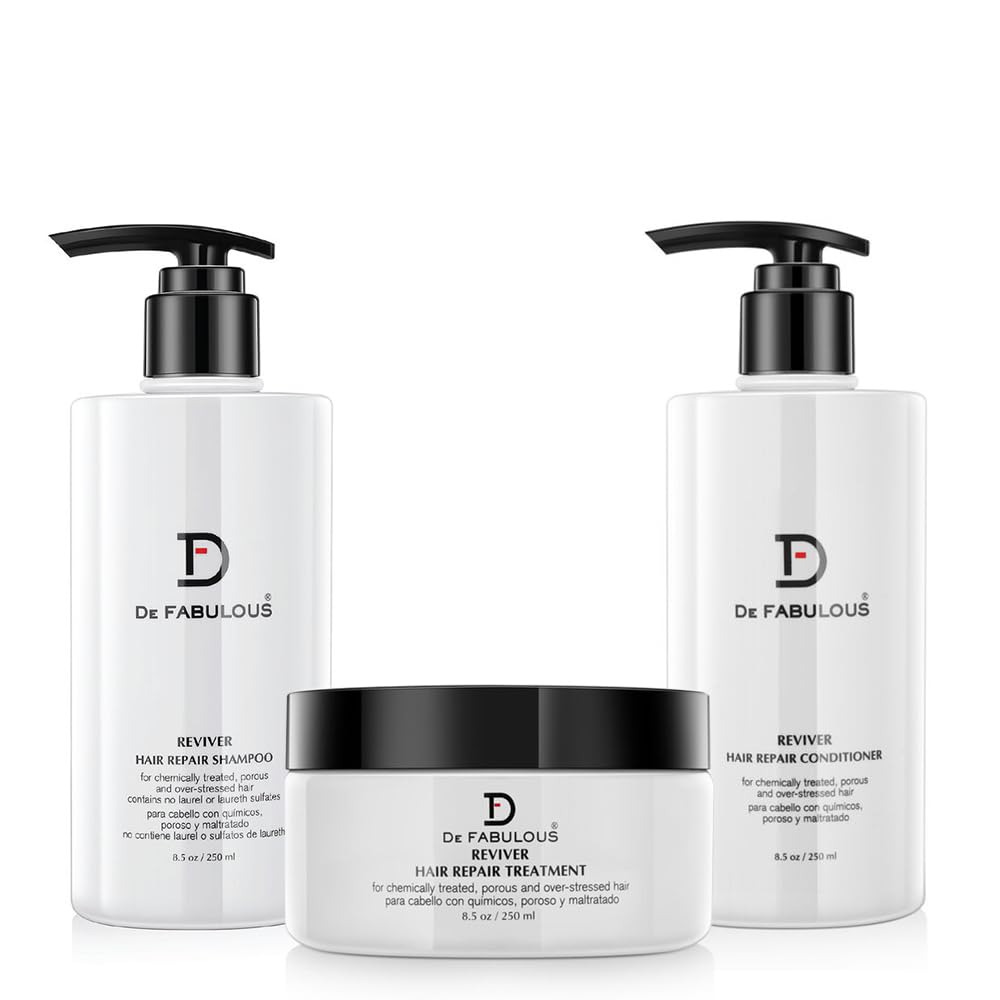 De Fabulous Reviver Shampoo, Conditioner & Treatment Set – 8.5 fl oz