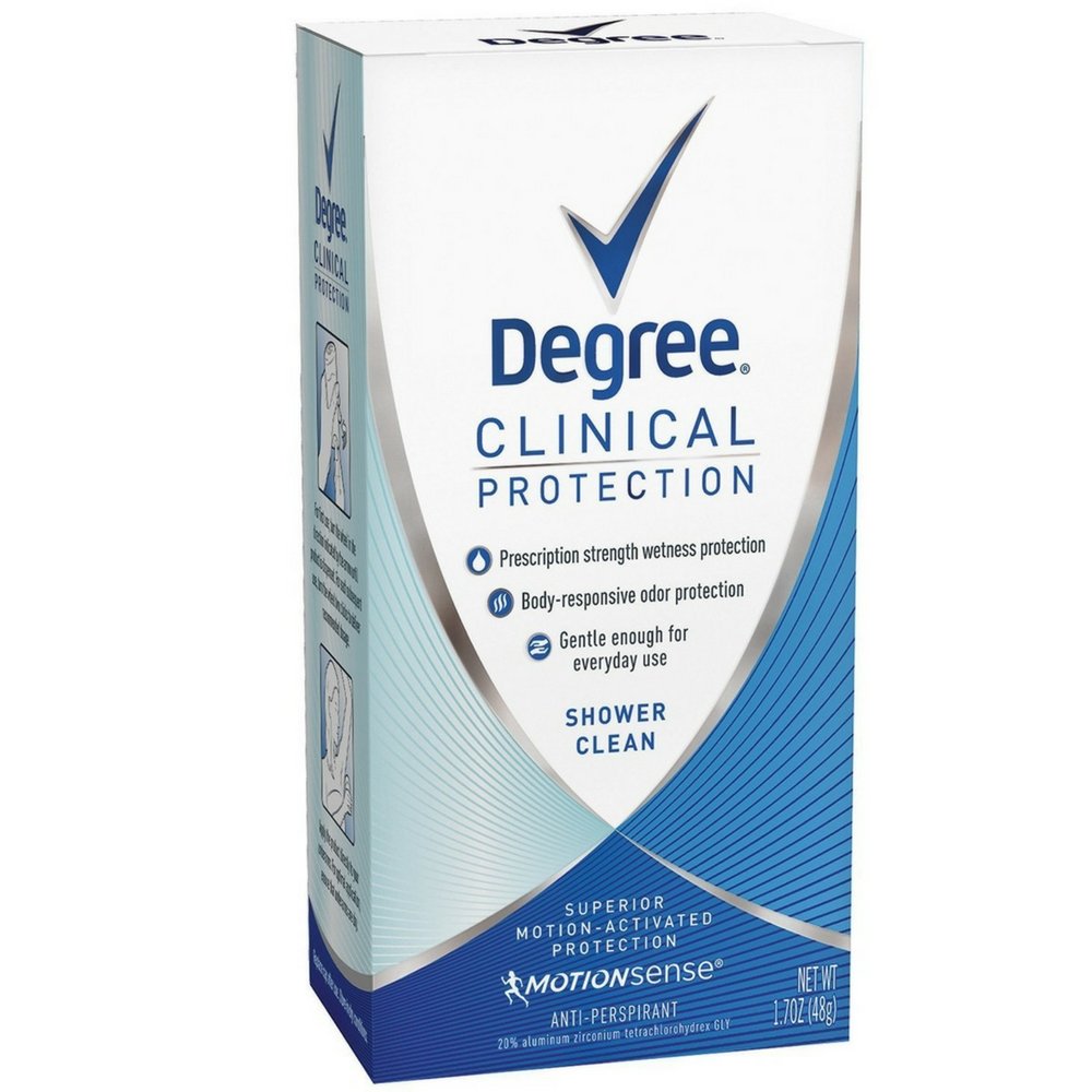 Degree Women Clinical Protection Shower Clean Anti-Perspirant Deodorant 1.7 oz – 4 Pack