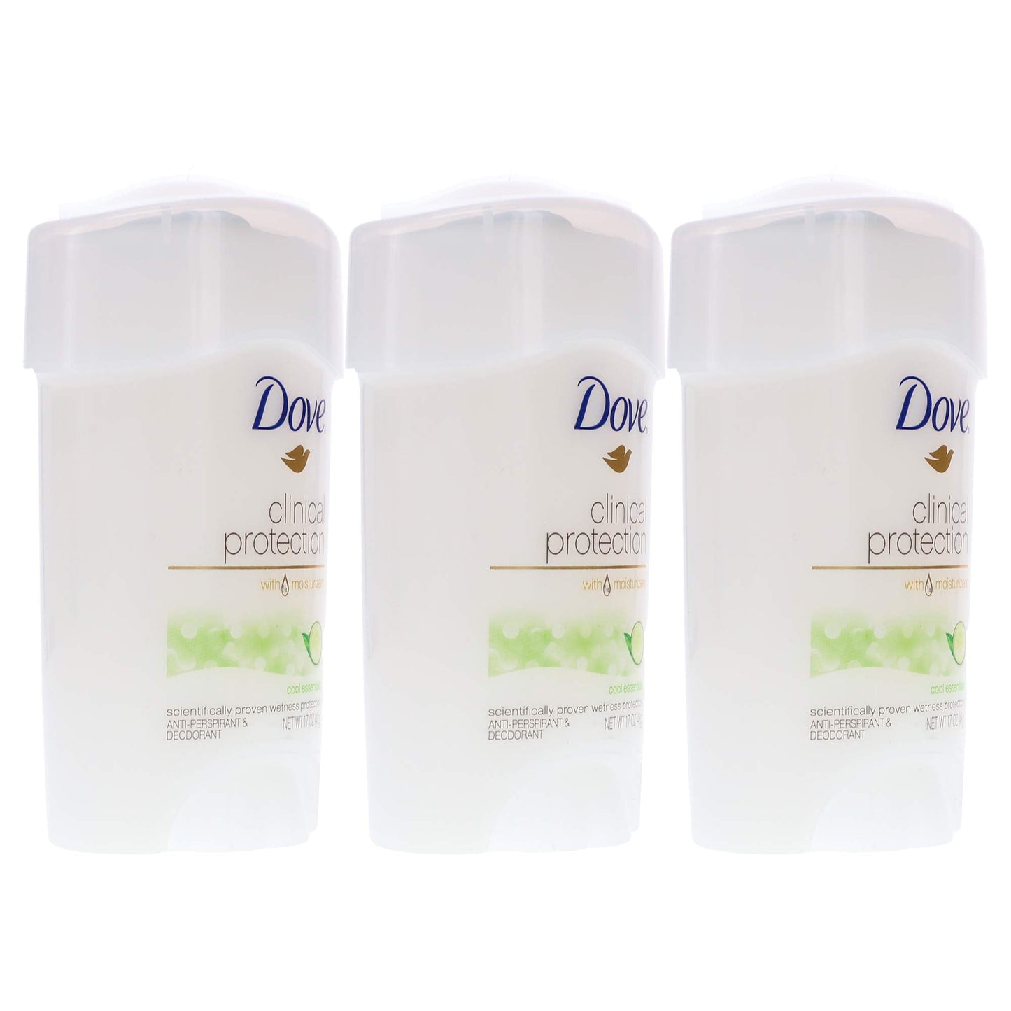 Dove Clinical Protection Cool Essentials Anti-Perspirant Deodorant – 3 Pack