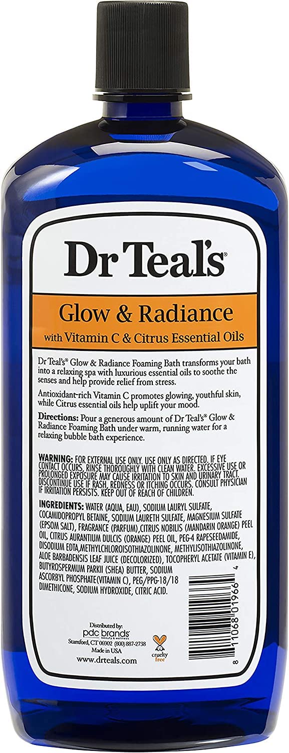 Dr Teal's Foaming Bath Combo Pack: Shea Butter & Almond Oil + Vitamin C & Citrus
