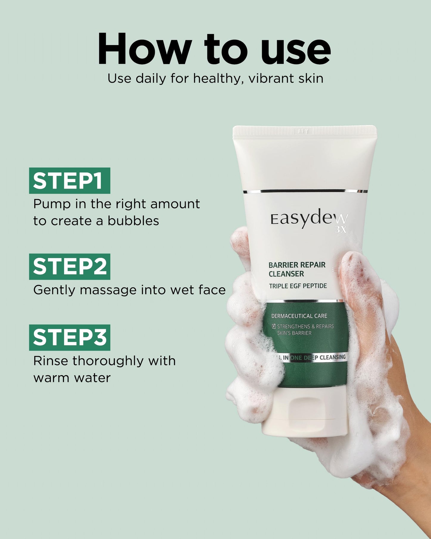 EASYDEW Barrier Repair Cleanser – Deep Pore Cleansing & Skin Barrier Support