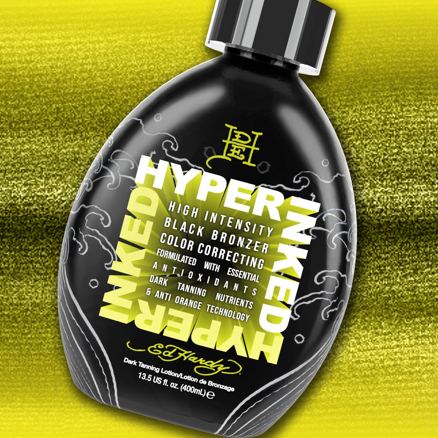 ED HARDY Hyper Inked Tanning Lotion – High-Intensity Color Correcting & Skin Firming