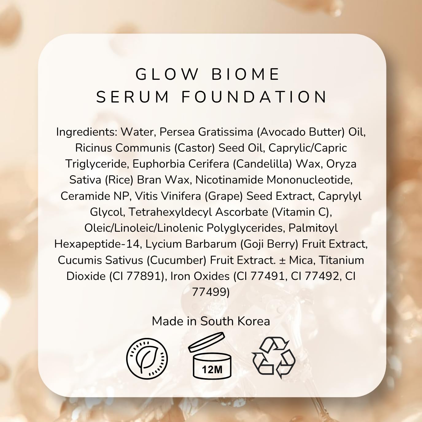 Emani Glow Biome NAD+ Serum Foundation — Skin-Like Coverage in a Refillable Compact