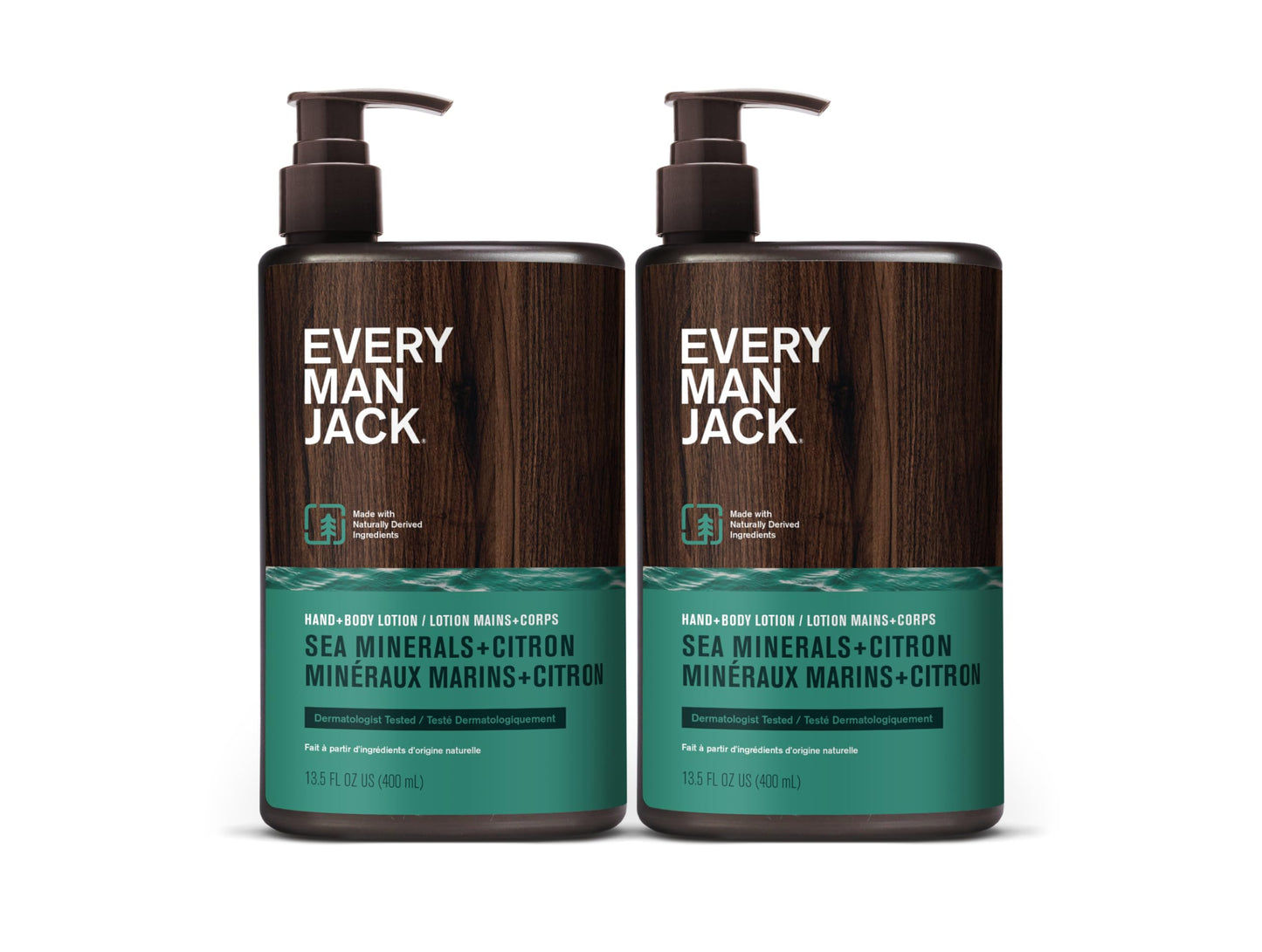 Every Man Jack Sea Minerals + Citron Hand & Body Lotion — 2 × 13.5oz