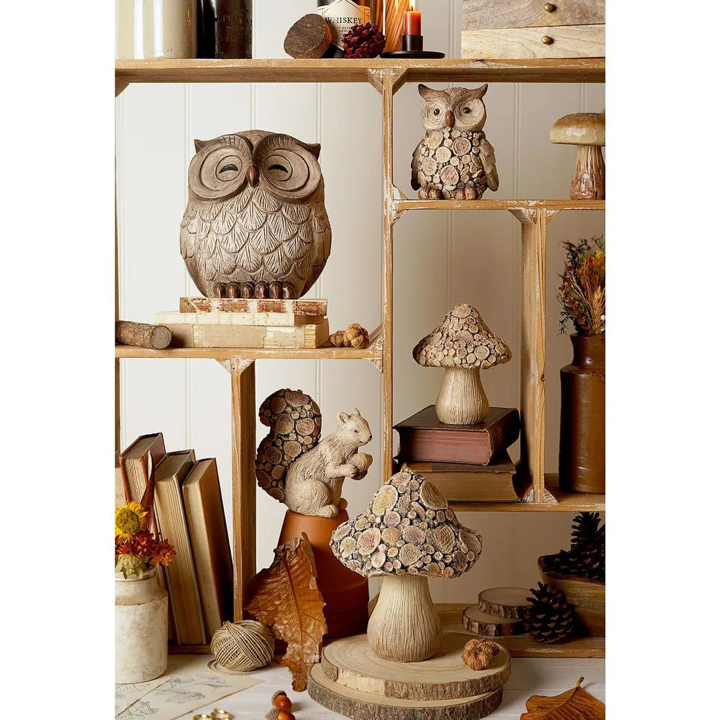 Country Living Wood Effect Mushroom - 20cms