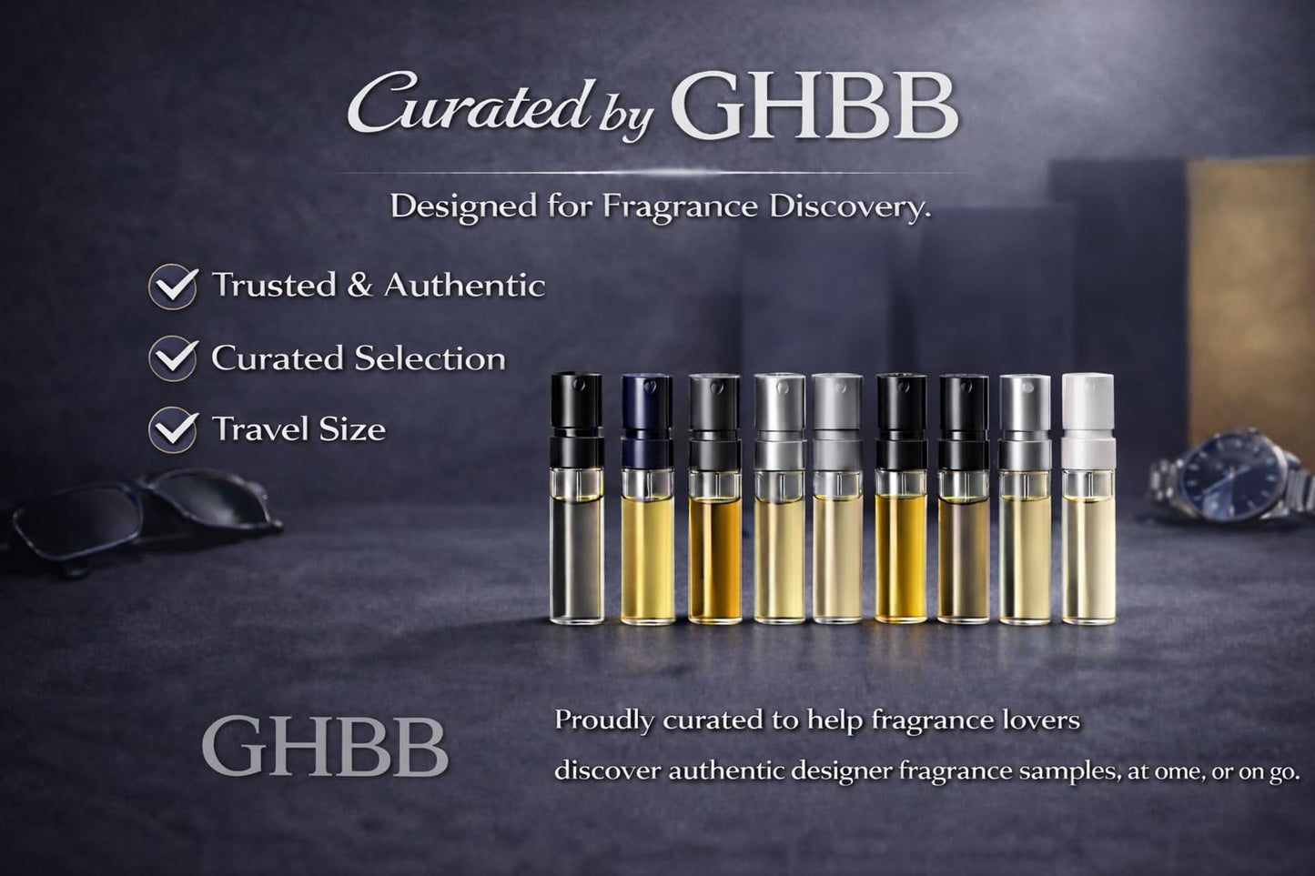 GHBB Men's Cologne Sampler Set — 15 Designer Fragrance Vials (Best Rated)