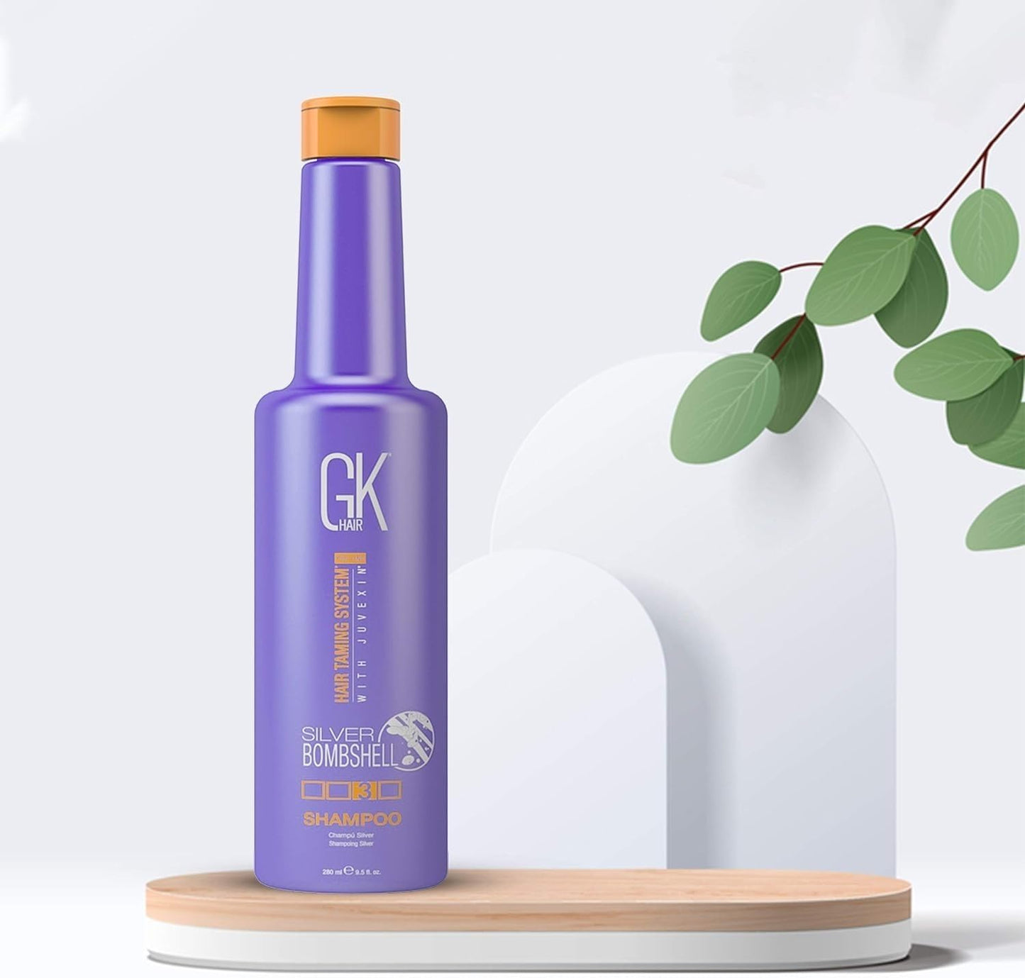 GK Hair Silver Bombshell Purple Shampoo 24 oz for Blonde and Gray Hair