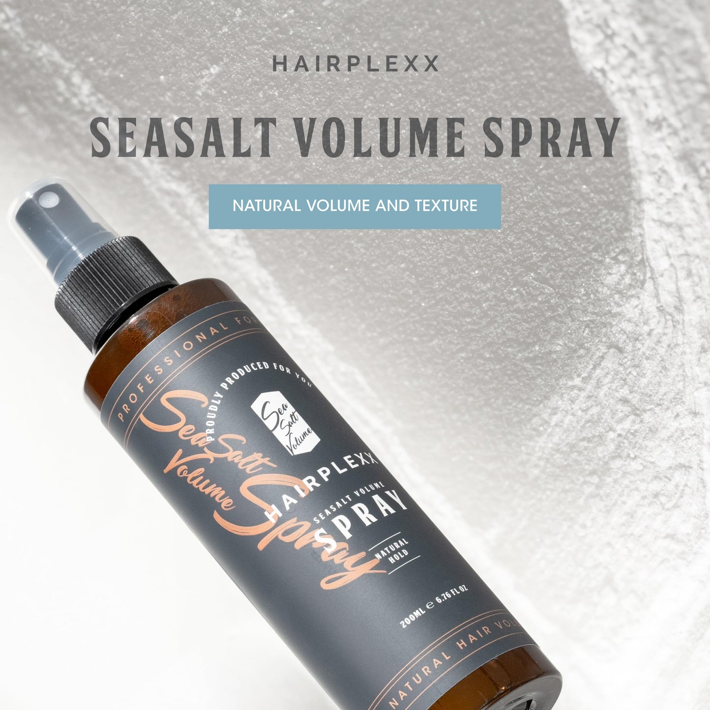 Hairplexx Sea Salt Volume Spray – Natural Thick Look, Matte Finish, UV Protection | Paraben Free (6.76 Fl Oz x2, Ocean Fresh)