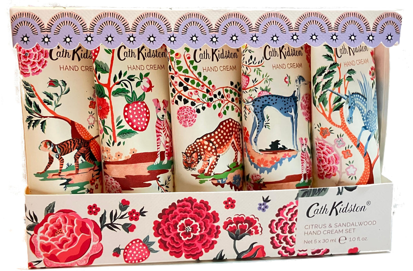 Heathcote & Ivory Cath Kidston Artist's Kingdom Citrus Sandalwood Hand Cream Set – 5x30ml
