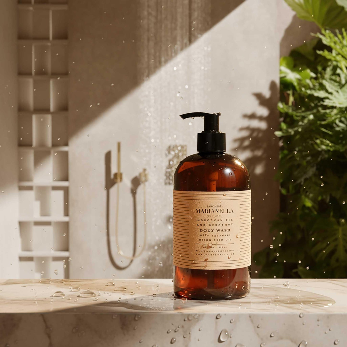 Jaboneria Marianella Moroccan Fig & Bergamot Body Wash | 16 oz Botanical Moisturizing Cleanser