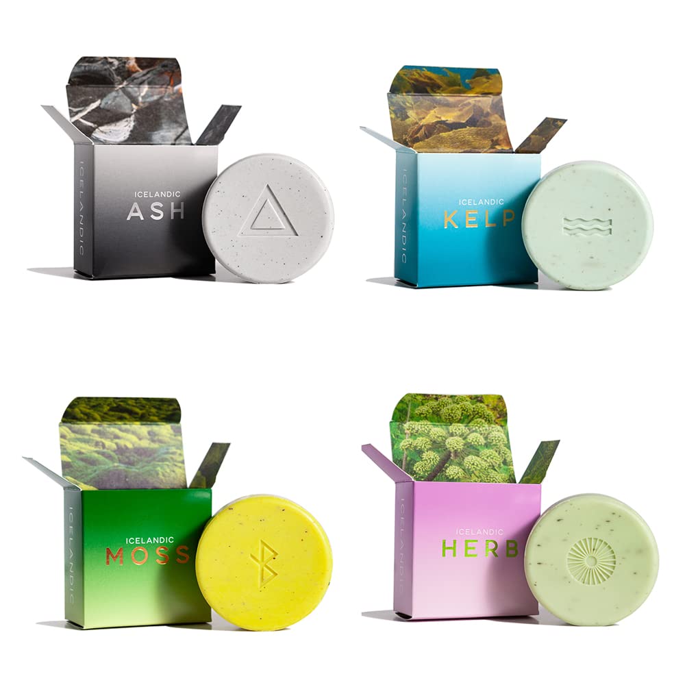 Kalastyle Hallo Iceland Soap 4 Pack – Volcanic Ash, Herb, Moss & Kelp