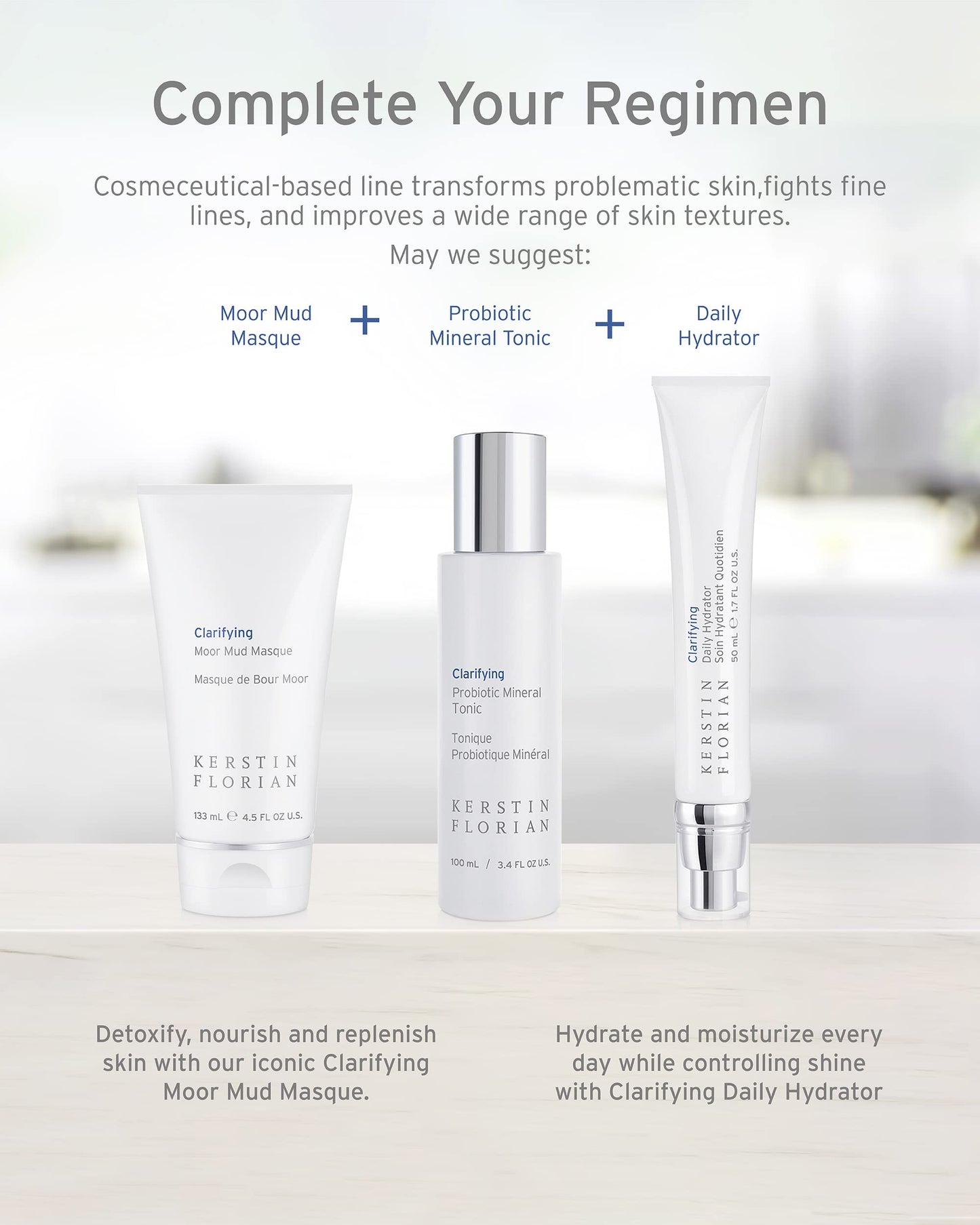 Kerstin Florian Clarifying Probiotic Mineral Tonic – Detoxifying Toner for Oily Skin & Clear Pores