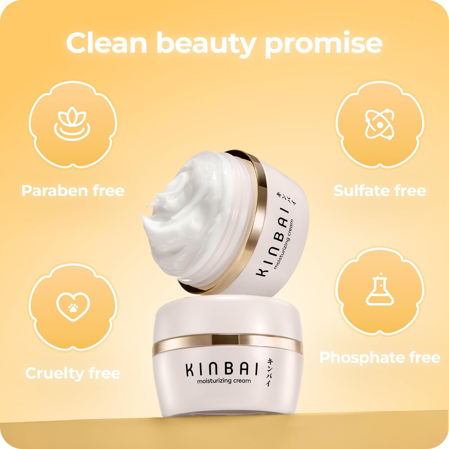 Kinbai Face Cream – Fragrance-Free Hydrating Collagen Peptide Moisturizer