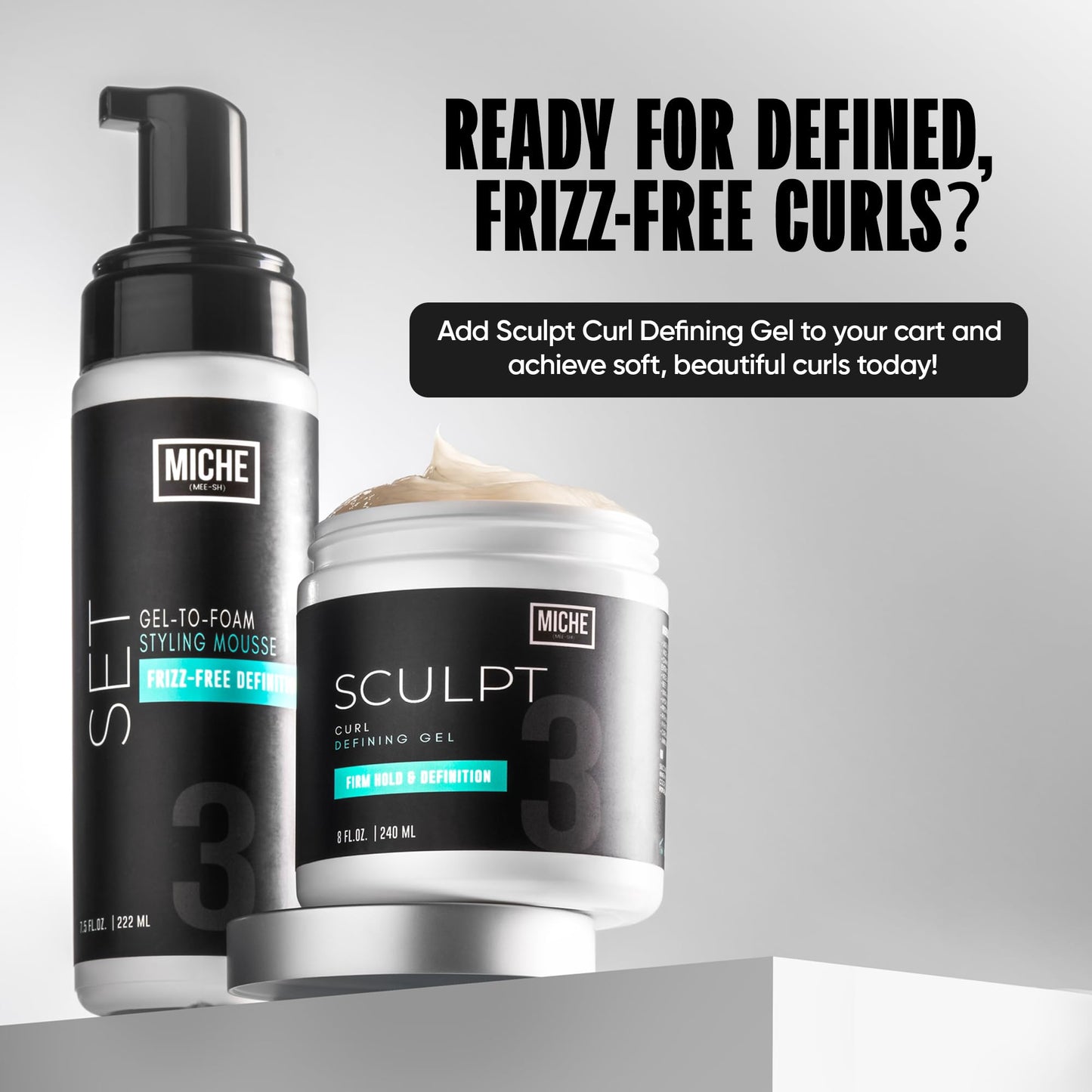 Miche Sculpt Curl Defining Gel – Alcohol-Free, Medium Hold for Curly Hair | Miche Beauty