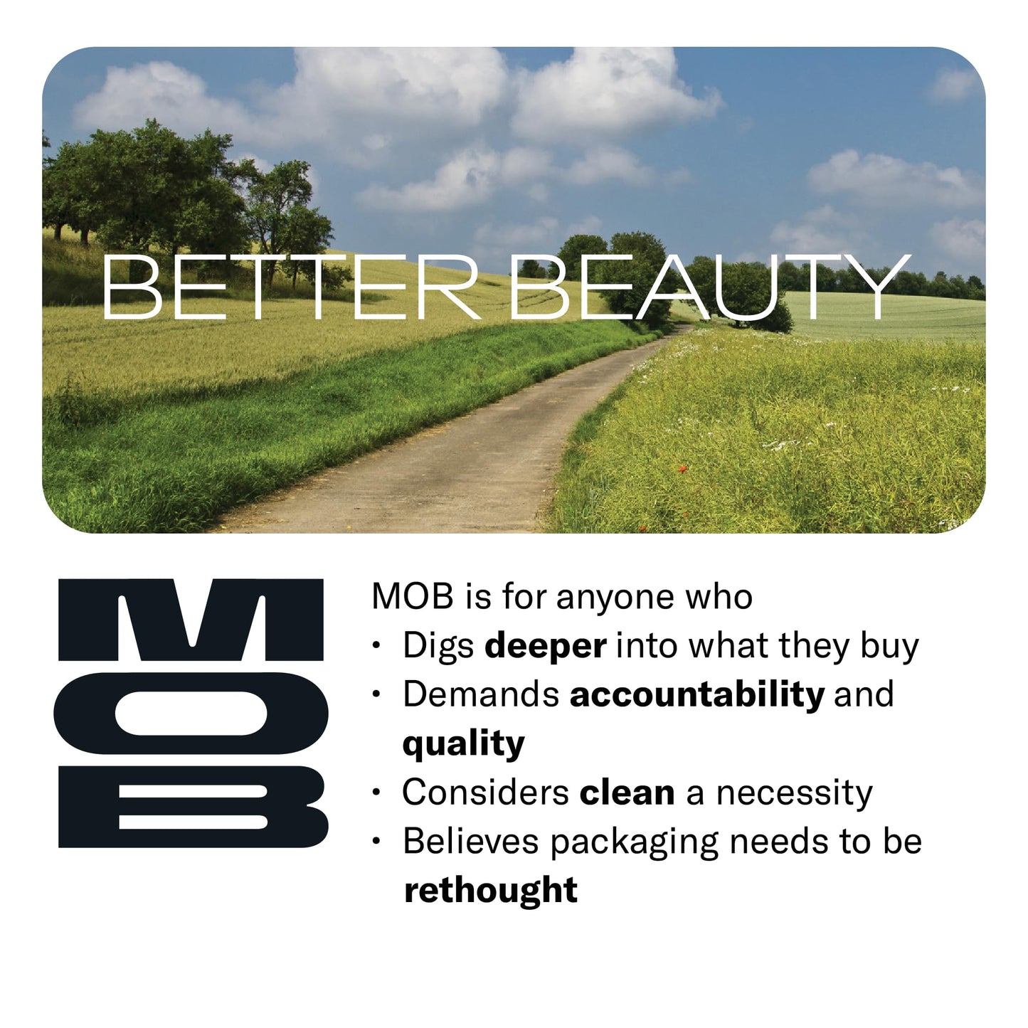 MOB Beauty Hydrating Shine Lip Balm M138 – Sheer Black, Clean Vegan Lip Care