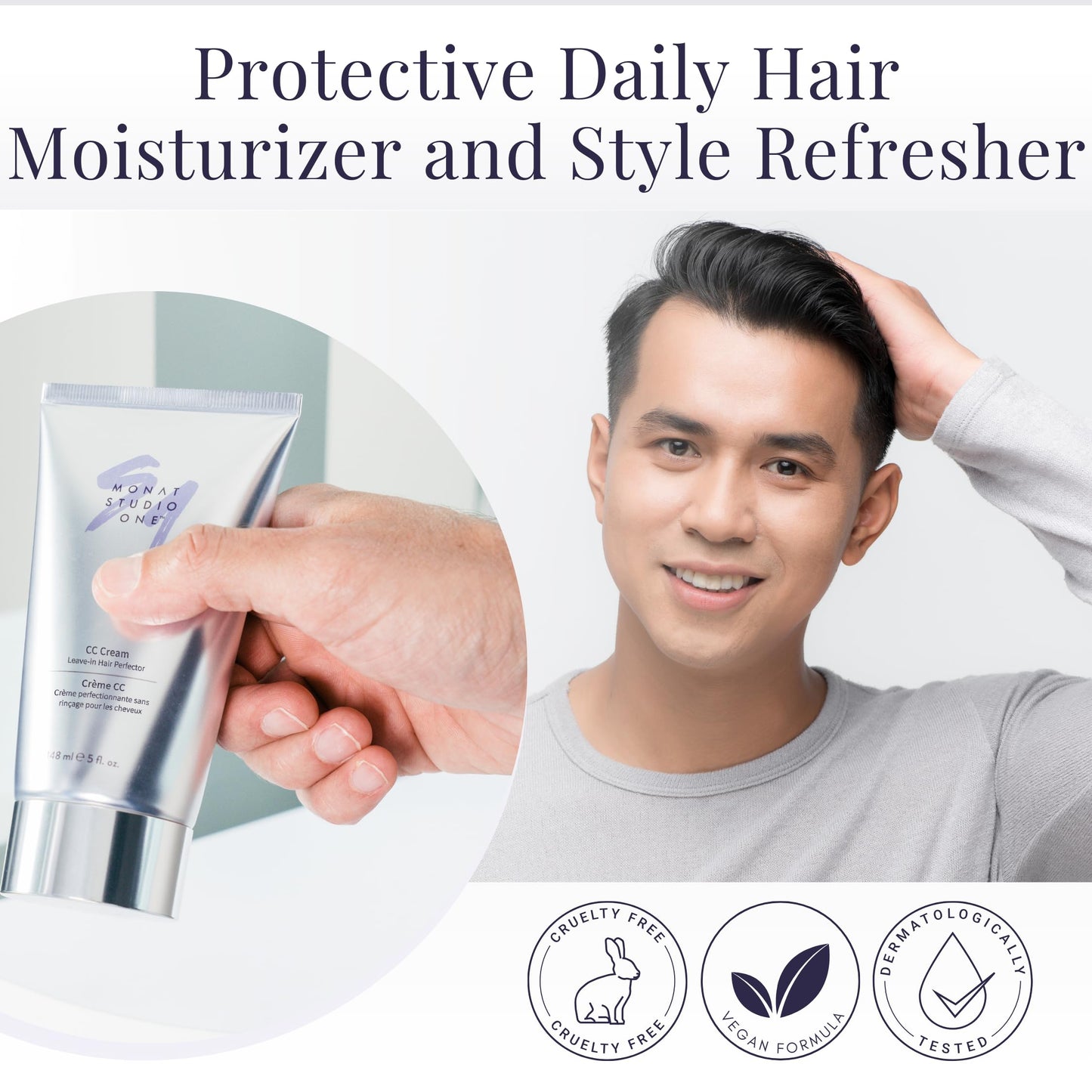 MONAT CC Cream for Hair – Multitasking Leave-In Hydration (5 oz) for All Hair Types