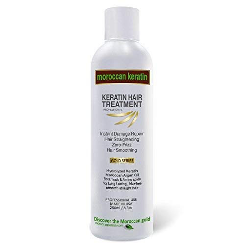 Moroccan Keratin Gold Series 8oz — Brazilian Keratin Hair Treatment with Argan Oil