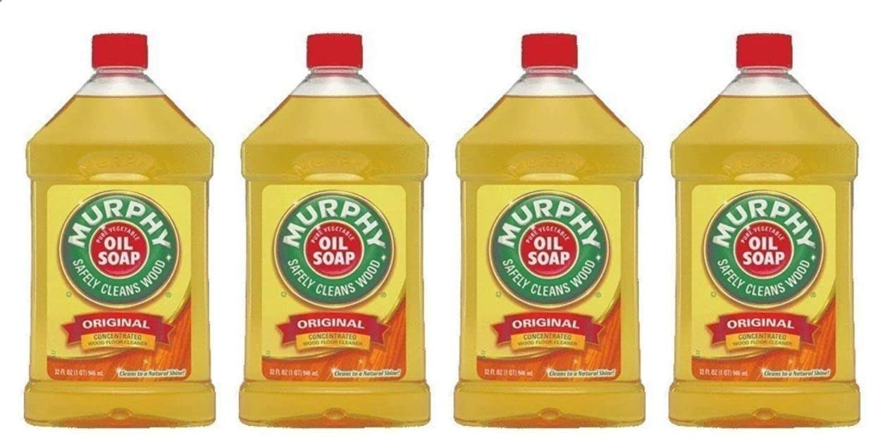 Murphy's Oil Soap 32 oz Pack of 4 – Gentle, Natural Wood Cleaner for Finished Surfaces