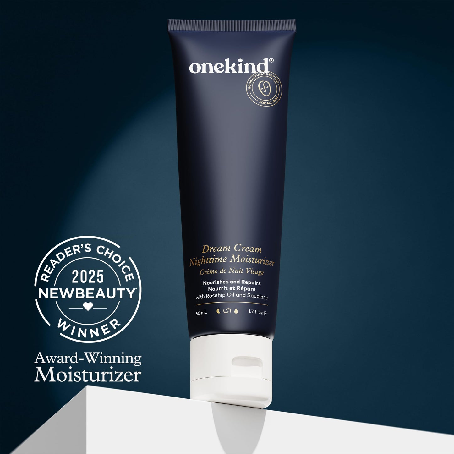 Onekind Night Moisturizer for Face – Hydrating Anti-Aging Cream with Squalane, Rosehip & Shea Butter (1.7 oz)