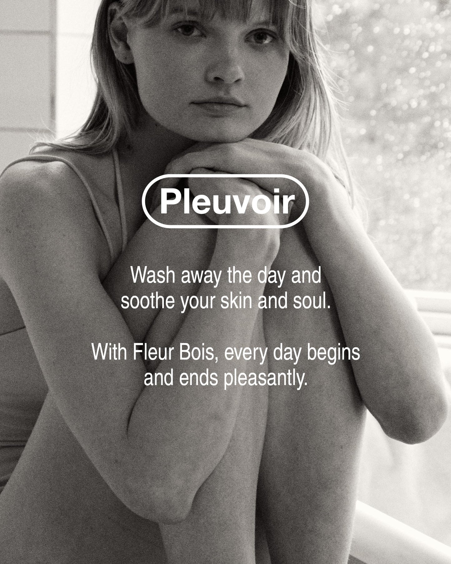 Pleuvoir Hinoki Leather Body Wash – French MANE × Japanese Cypress (Cedar & Musk), Unisex Woody Shower Gel with Hyaluronic Acid & Ceramides