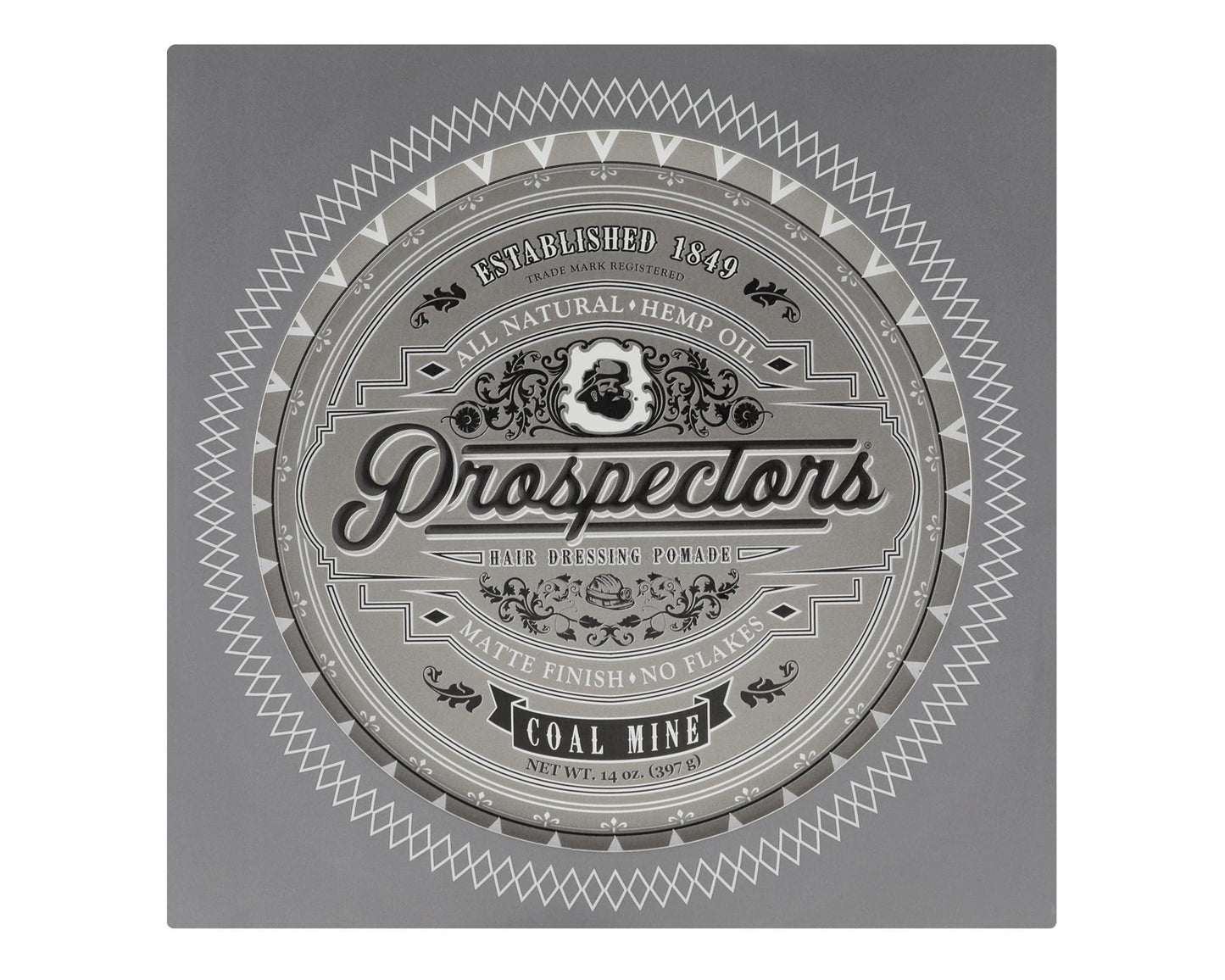 PROSPECTORS Coal Mine Matte Clay Pomade - 14 oz Tin | Natural Look, Medium Hold