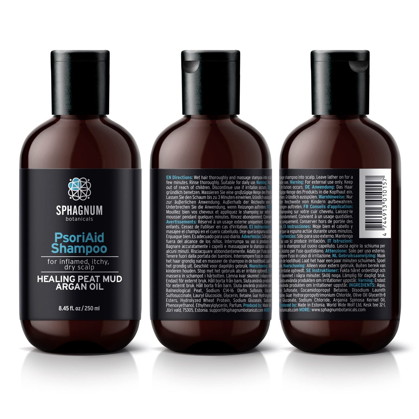 Sphagnum Botanicals Psoriasis Shampoo with Peat Mud & Tea Tree Oil – 8.45 Oz