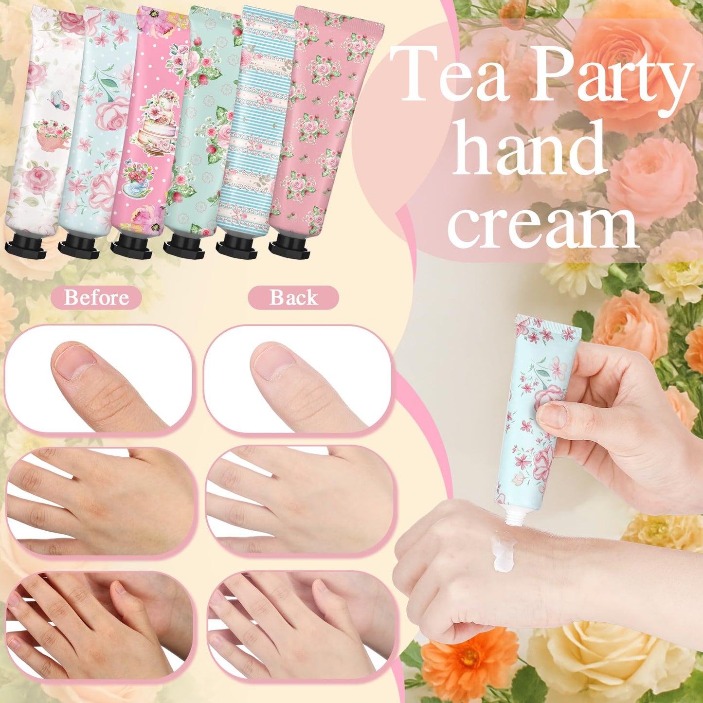 Swiffen Tea Party Hand Cream Gift Set – Floral 30ml x48 Tubes