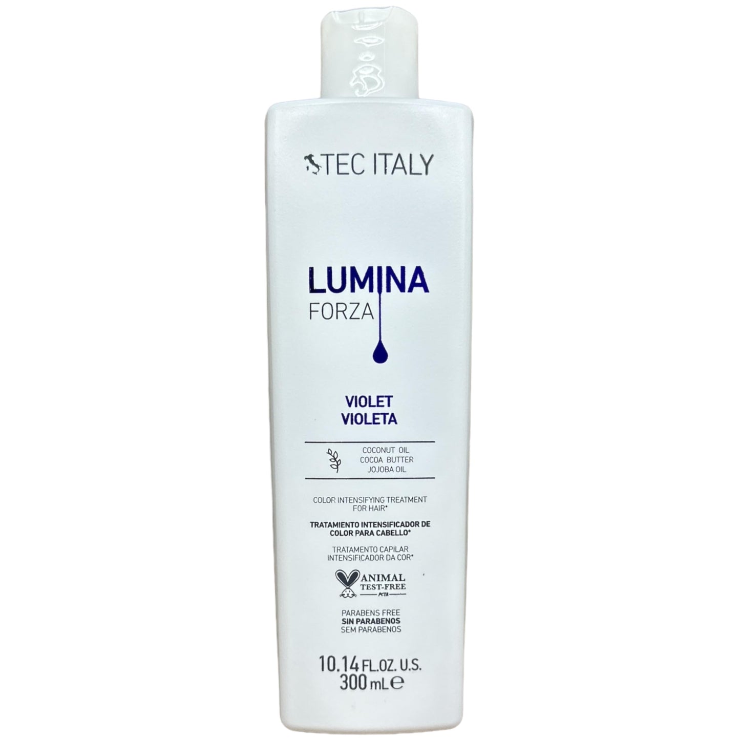 Tec Italy Lumina Forza Violet Hair Treatment 300ml – Toning Leave-In for Blonde, Gray & Bleached Hair