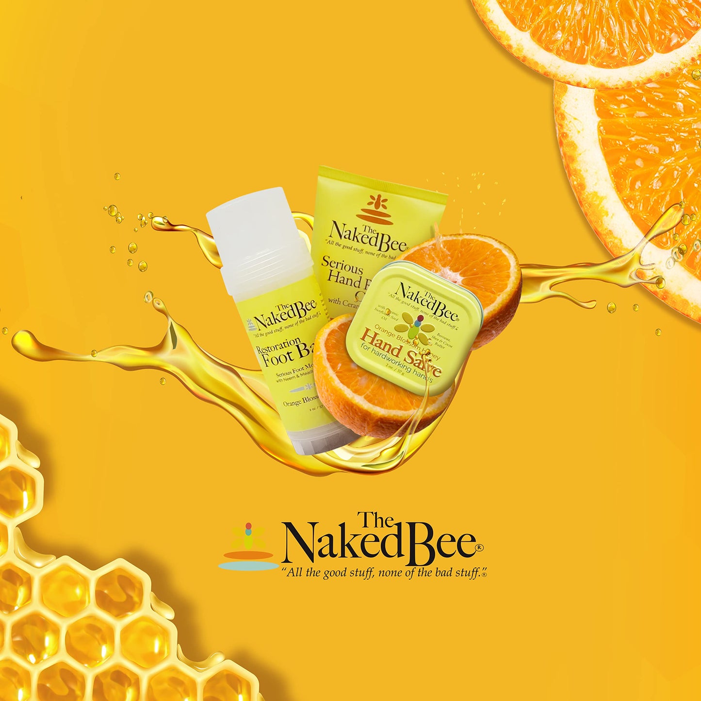 The Naked Bee 3-Pack Hand & Body Lotion — Orange Blossom, Grapefruit & Coconut Honey (6.7 oz each)