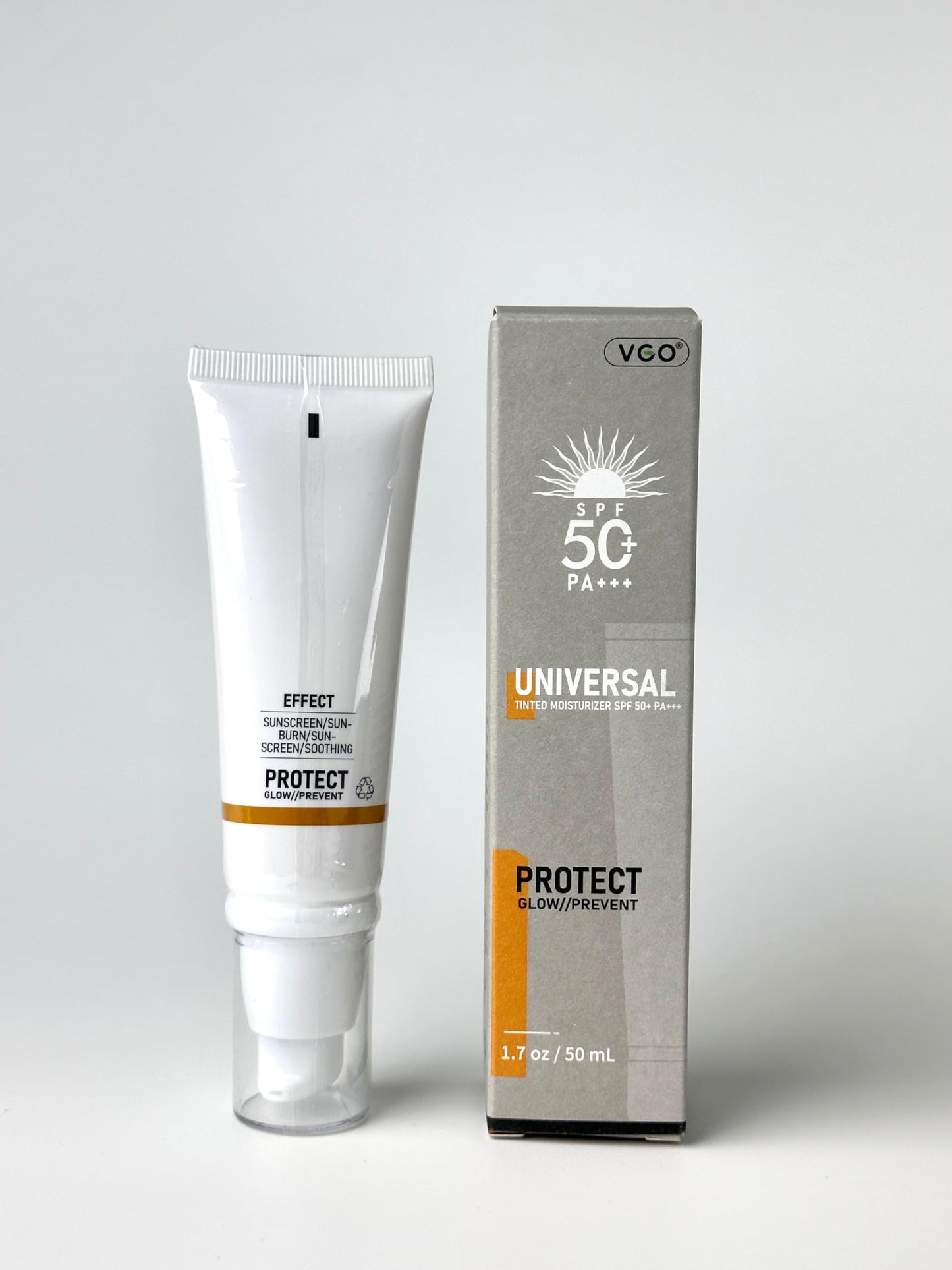 VGO Tinted Sunscreen for Face SPF 50 | Hydrating Sun Essence | Travel Size 50 ml