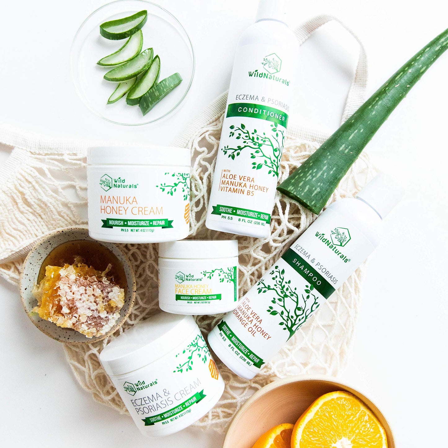 Wild Naturals Manuka Honey Body Wash – Organic, Sulfate-Free for Eczema & Psoriasis