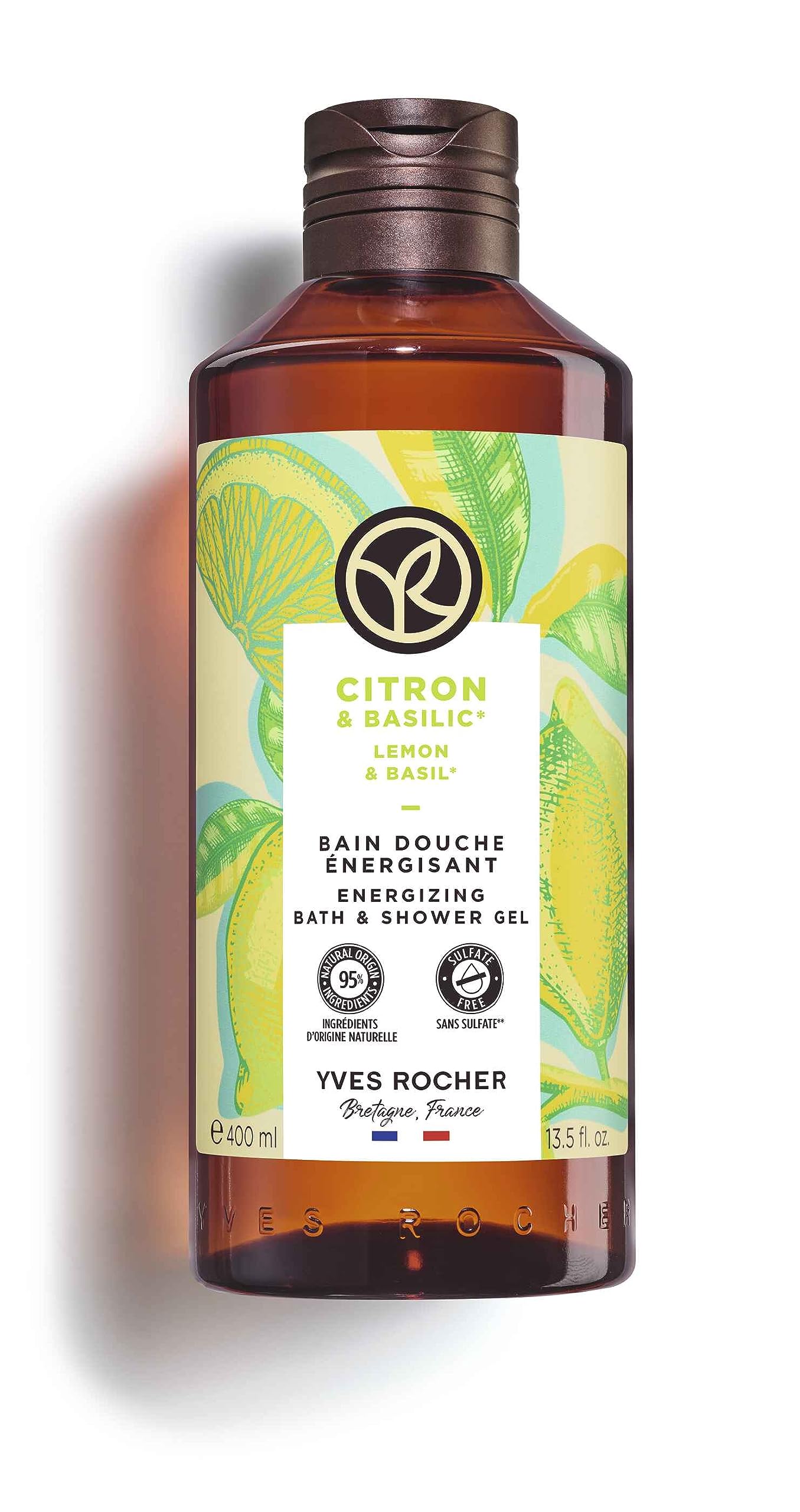 Yves Rocher Lemon & Basil Energizing Bath & Shower Gel – 400 ml
