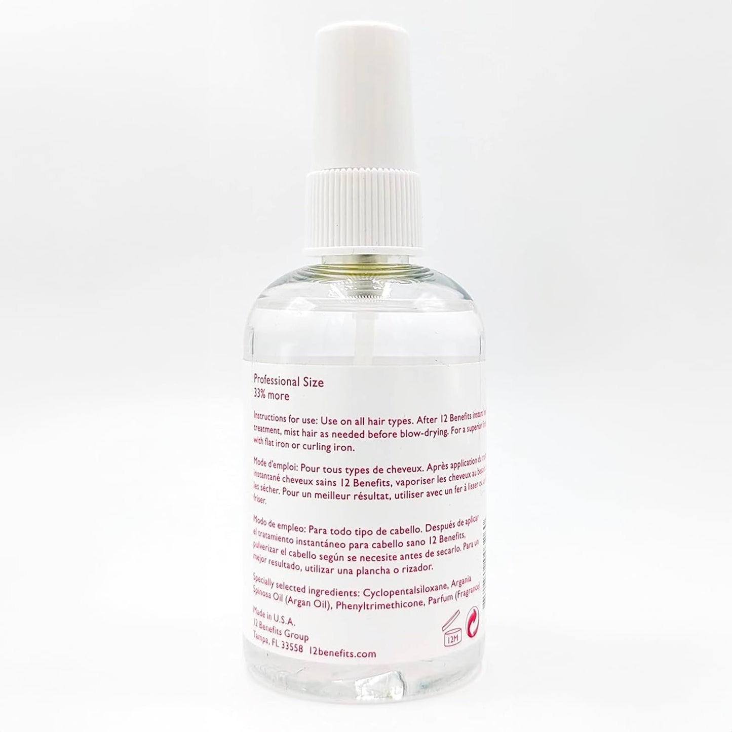 12 Benefits Rapid Blowout Argan Oil Spray – Quick Blow-Dry, Heat Protection, Shine